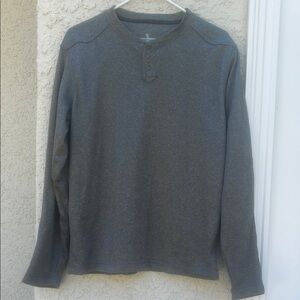 Royal Robbins Men's Grey Long Sleeve Snap Button Fleece Size M